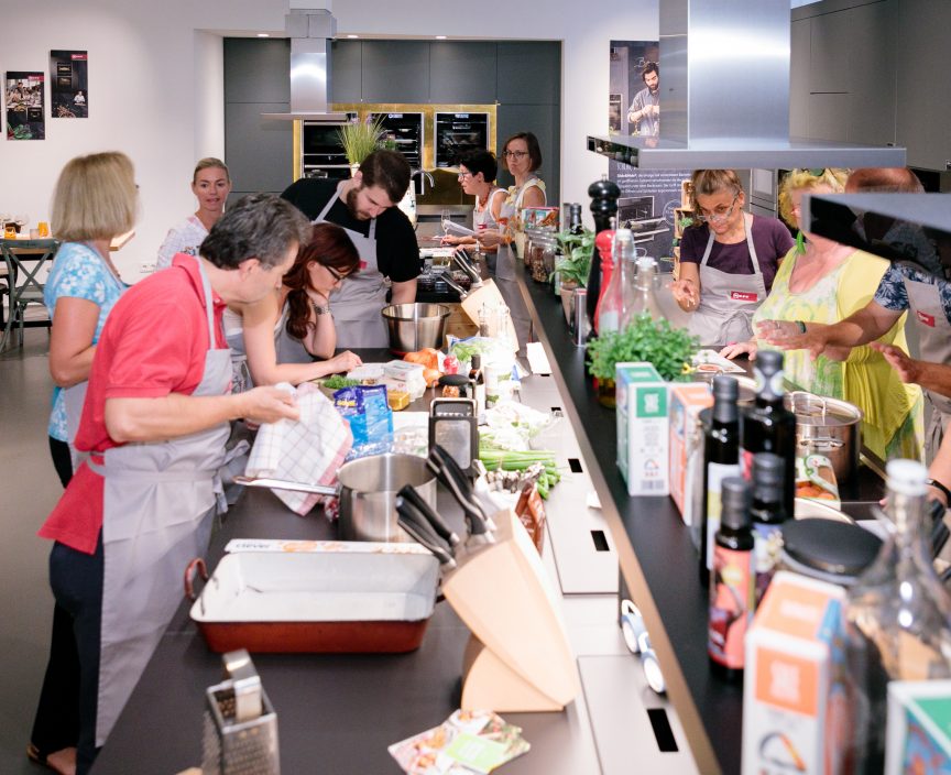 Kochen im Schaufenster