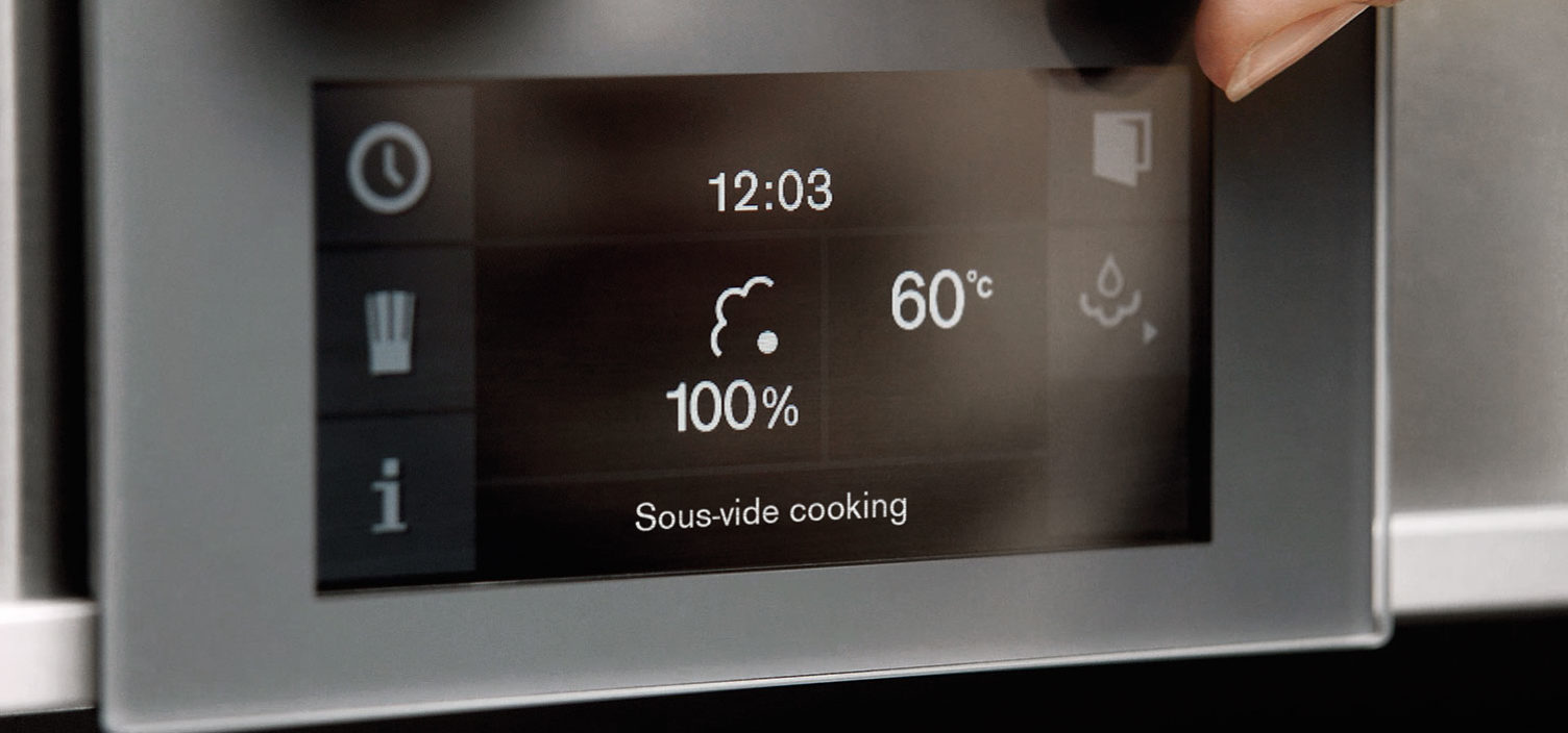 Nahaufnahme von Gaggenau Sous Vide Display