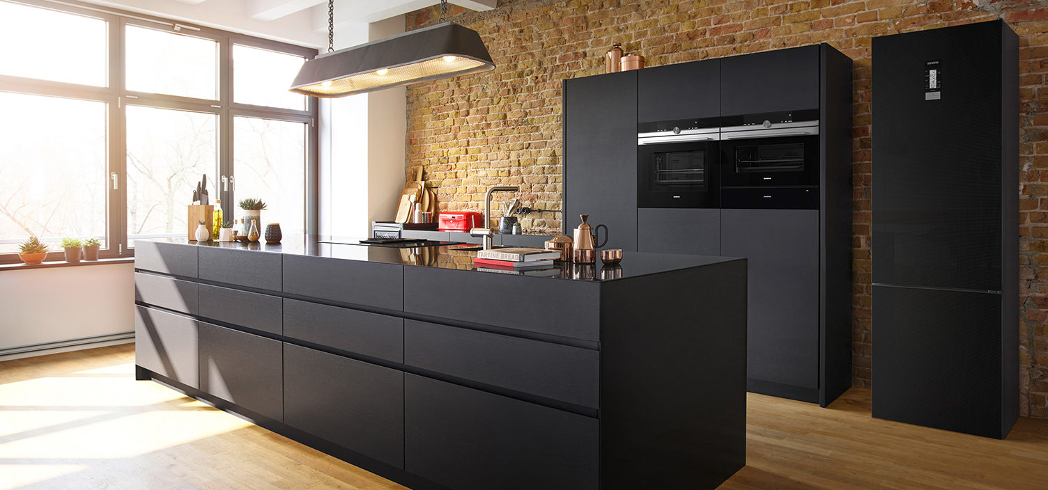 Siemens Kueche in schwarz
