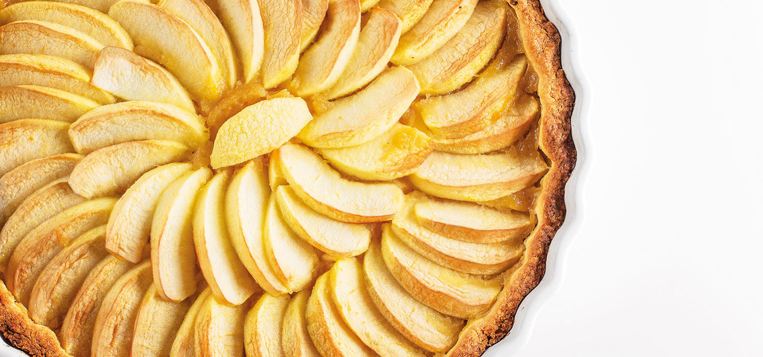 Nahaufnahme von einer Apfel Tarte